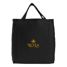 NOLA Fleur De Lis Embroidered Bag