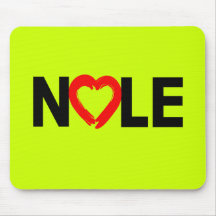 NOLE with Heart on Tshirts, Mugs, Caps Mouse Pad