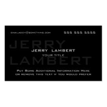 Nom Propre Modern Black Business Card Templates
