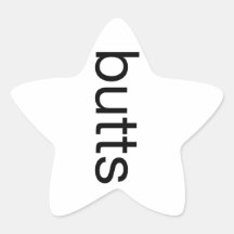 non apparel items with butts stickers