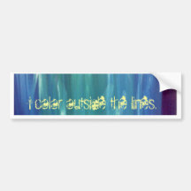 Non-Conformity: I Colour Outside the Lines Bumper Stickers