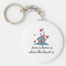 Nona's Home is Where the Heart is Keychain