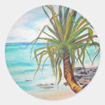 Noosa Pandanas Round Sticker