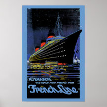 Normandie at Night Print