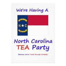 NORTH CAROLINA T.E.A. PARTY INVITATIONS