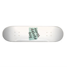 North Dakota Boy on Child's North Dakota Map Skate Board