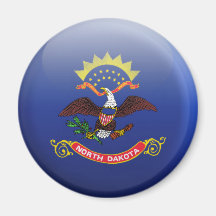 North Dakota Flag Fridge Magnets
