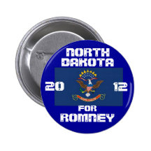 North Dakota for Romney 2012 Buttons
