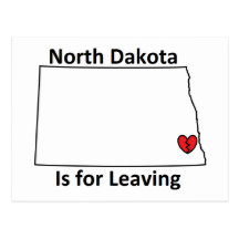 North Dakota Is for Leaving Postcard