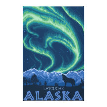 Northern Lights - Latouche, Alaska Gallery Wrap Canvas