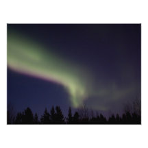Northern Lights with a Streak of Purple Art Photo