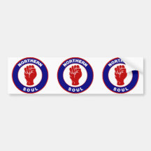 Northern Soul Mod target design Bumper Stickers
