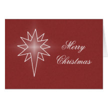 Northern Star Christmas Card, Red