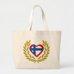 norvegia-laurel-heart. canvas bag