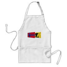 Norway and Nordland waving flags Apron