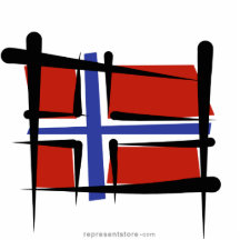 Norway Brush Flag Photo Cut Outs
