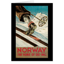 Norway The Home Of Skiing Greeting Card