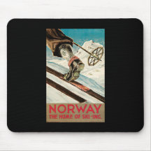 Norway The Home Of Skiing Mouse Pad