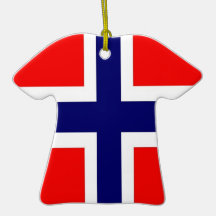 Norwegian Flag T-Shirt Christmas Tree Ornaments