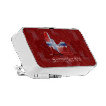 Norwegian Girl Silhouette Flag Notebook Speaker