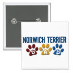 NORWICH TERRIER Dad Paw Print 1 Pin