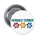 NORWICH TERRIER Mum Paw Print 1 Button