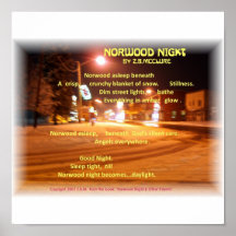 Norwood Night Poem Poster
