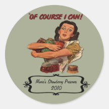 Nostalgic Canning Label - Customisable Round Sticker