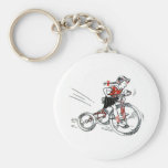 Nostalgic Girl on Tricycle Key Chain
