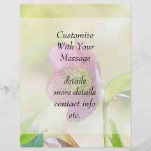 Nostalgic Hellebore Flower Art Flyers