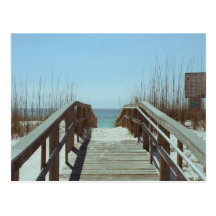 Nostalgic Old Beach Access Pensacola Beach Postcard