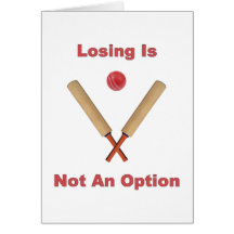 Not An Option Cricket Greeting Cards