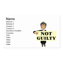 Not Guilty Business Card Template