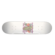 Not meddle pink dragon head skateboard deck