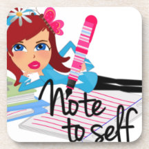 Note To Self Teen Beverage Coaster