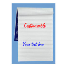 Notebook Notes Customisable Personalised Invitation