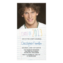 Notebook Paper 2013 Graduation Party Invites Picture Card