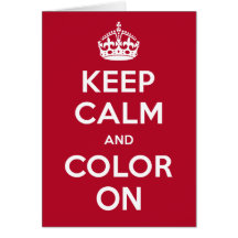 Notecard Keep Calm and Colour On