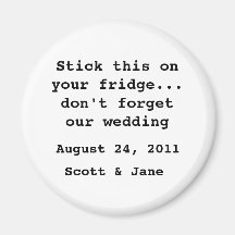 Nothin' Fancy Wedding Magnet