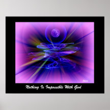 NOTHING IS IMPOSSIBLE WITH GOD..Canvas or Poster