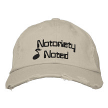 Notoriety Noted Music Embroidered Hat