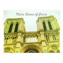 Notre Dame de Paris cathedral postcard
