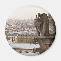 Notre Dame de Paris chimera Fridge Magnets