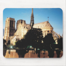 Notre-Dame de Paris in the evening. Mouse Pad