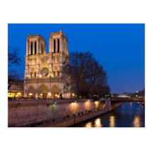 Notre Dame during Twilight Postcard