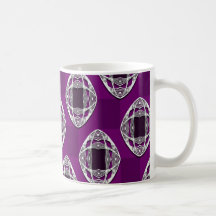 Nouveau Eye Chequerboard Amethyst Coffee Mugs