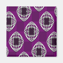 Nouveau Eye Chequerboard Amethyst Fridge Magnet