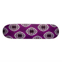 Nouveau Eye Chequerboard Amethyst Skateboard Deck