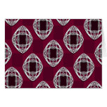 Nouveau Eye Chequerboard Plum Rouge Cards