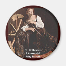 Nov 26 St. Catherine of Alexandria Refrigerator Magnets